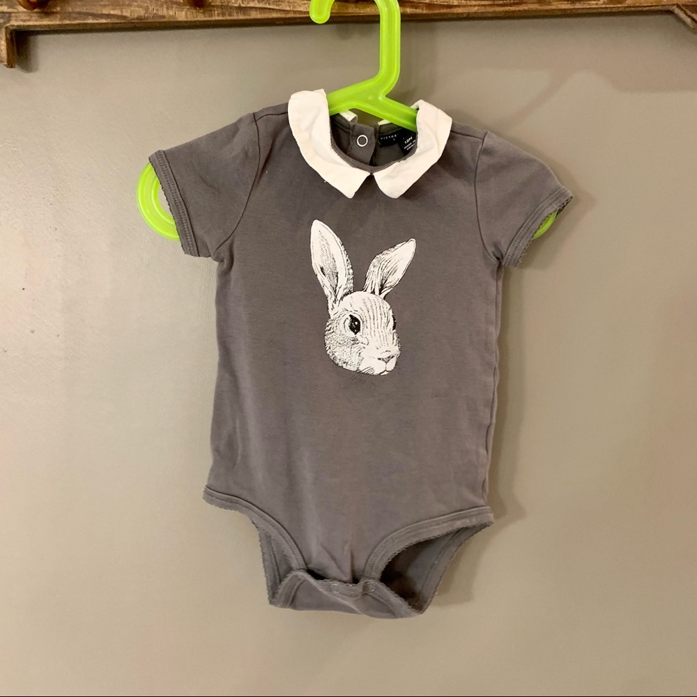 Victoria Beckham for Target baby girl onesie [12 months, white, grey, frilly]